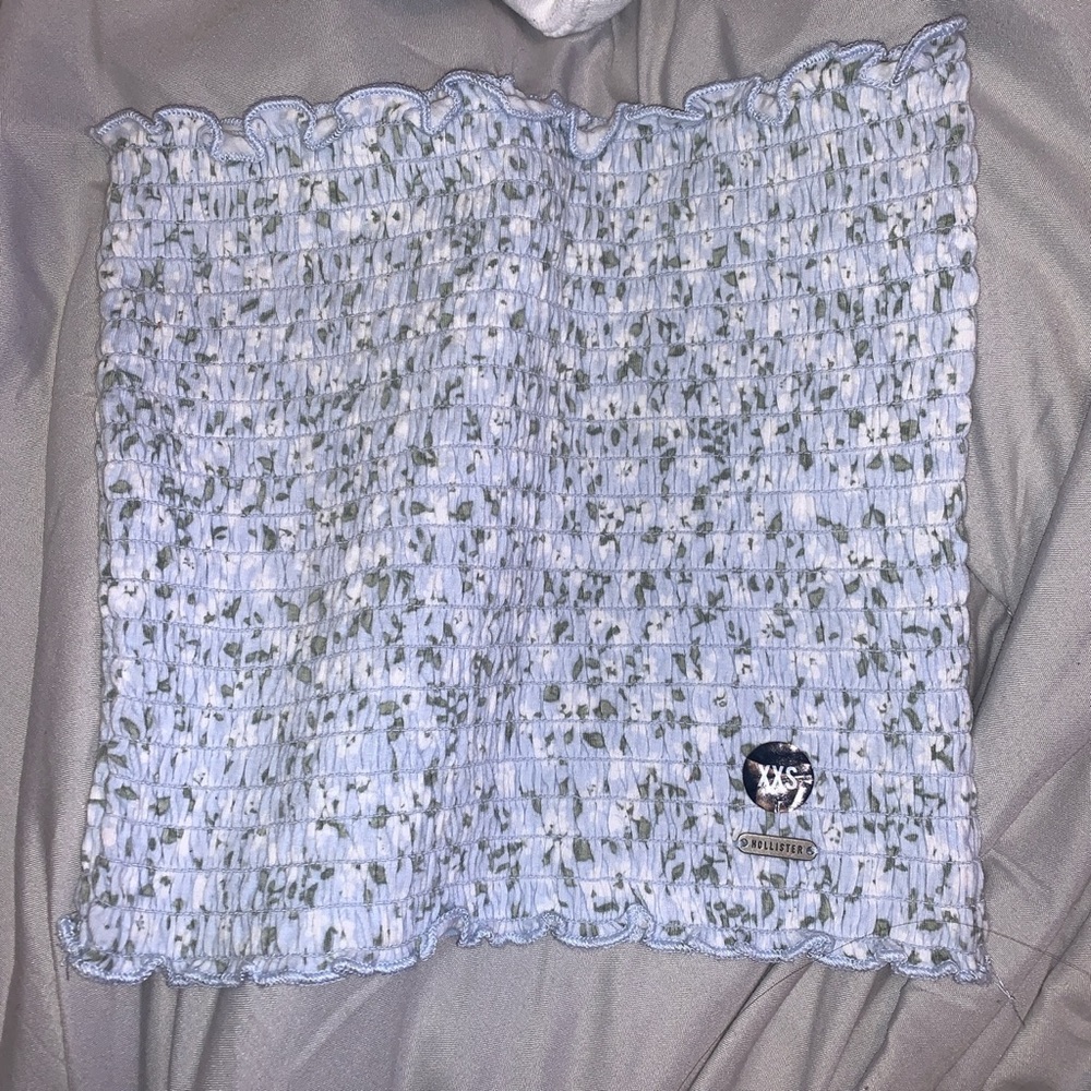 daisy print crop tube top